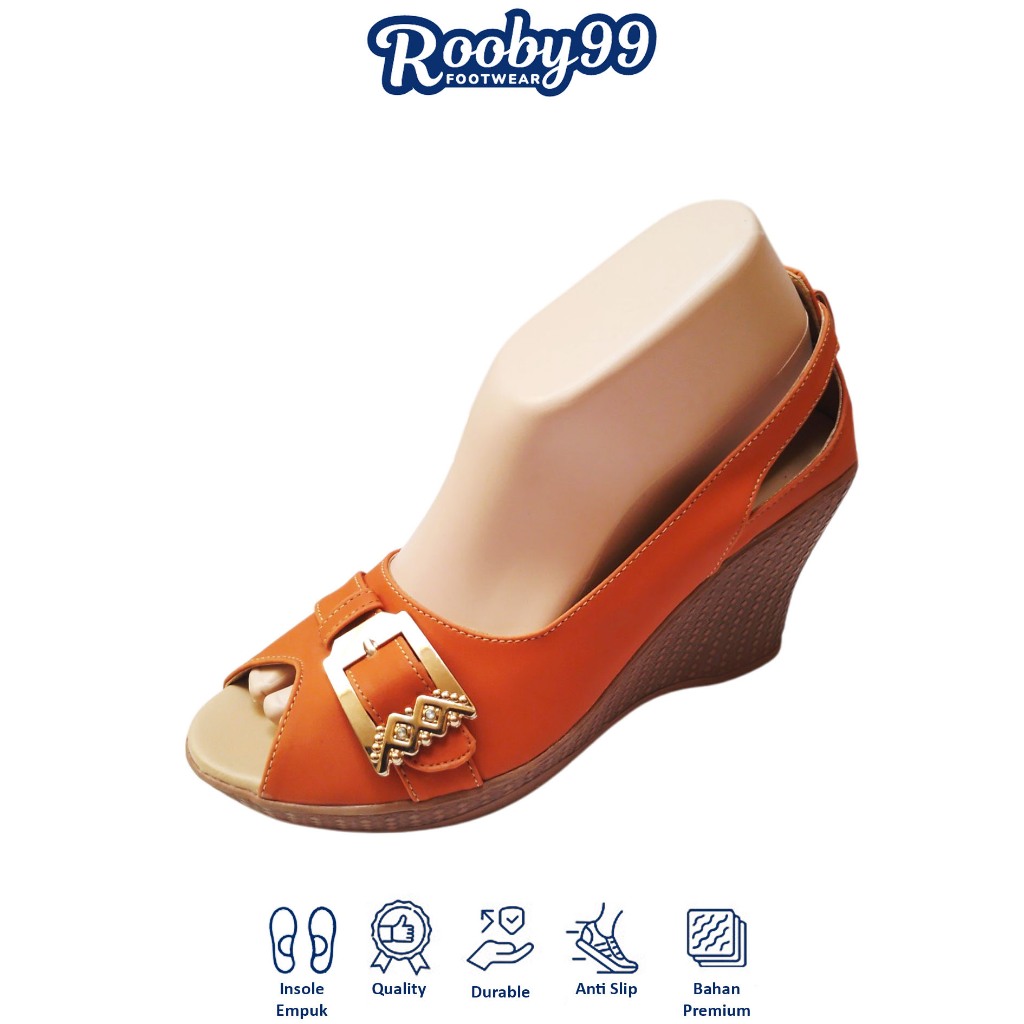 High Heels Wanita Sepatu Sandal Wedges Hak Tinggi 7 cm Cewek Kesya 104