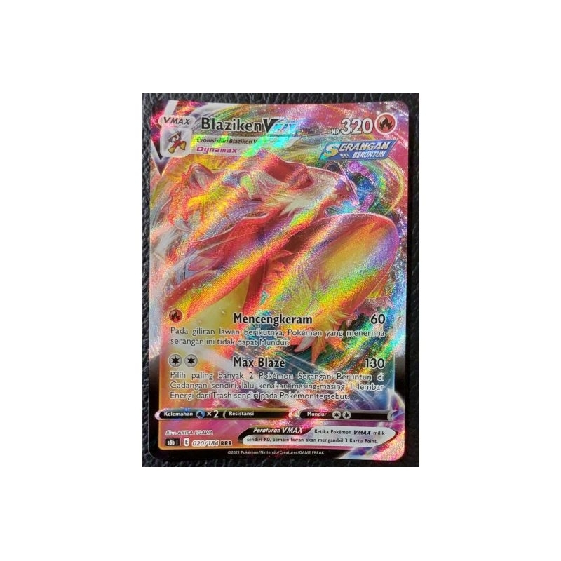 Kartu Pokemon TCG - Blaziken V Max RRR (s8b) 020/184