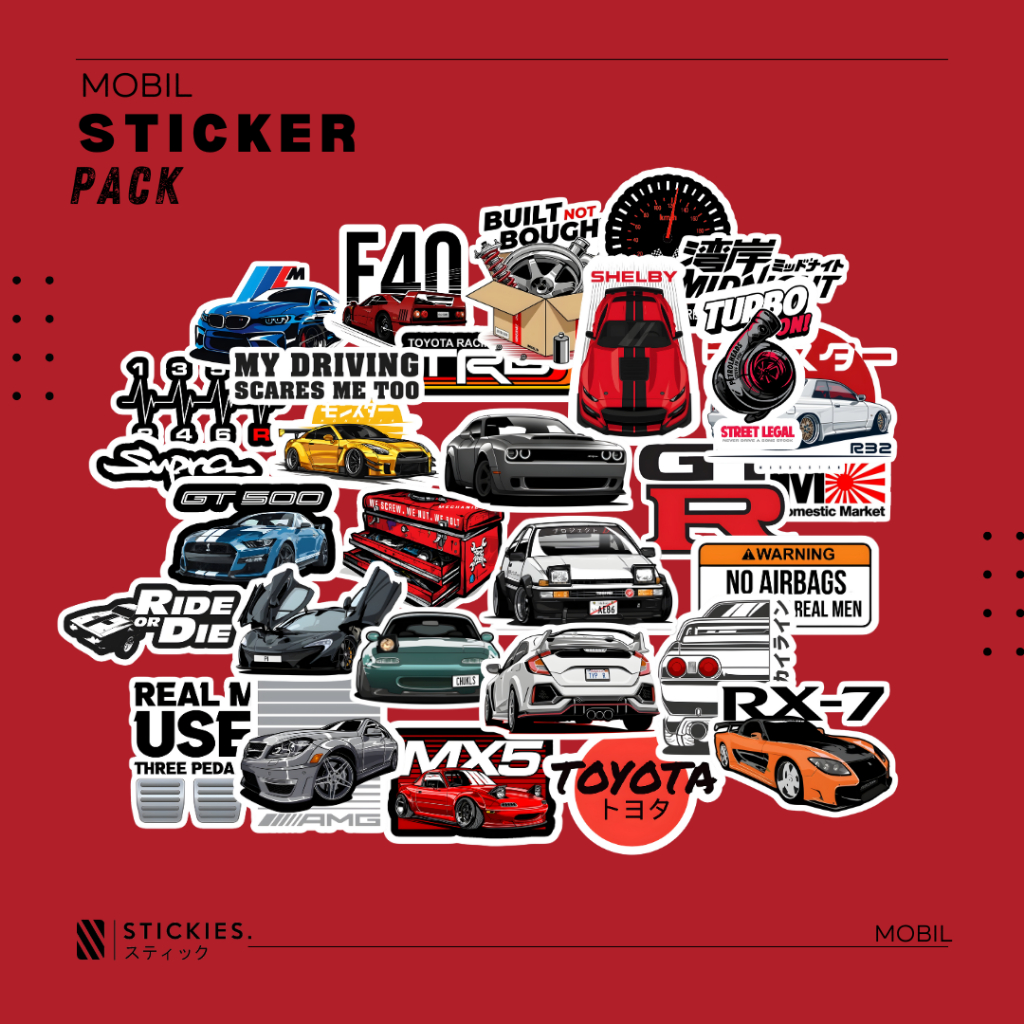 

Stiker/Sticker Pack "Mobil" | high quality | vinyl | murah