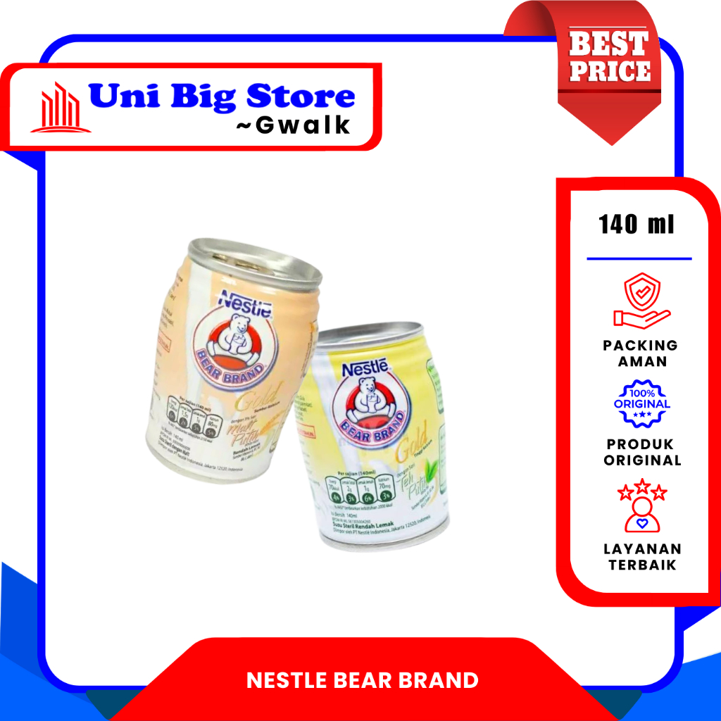 

NESTLE SUSU BEAR BRAND GOLD WHITE TEA - WHITE MALT - 140 ml