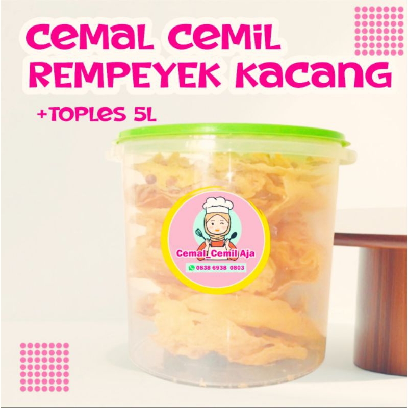 

Rempeyek Kacang Tanah super renyah dan gurih 1 Toples