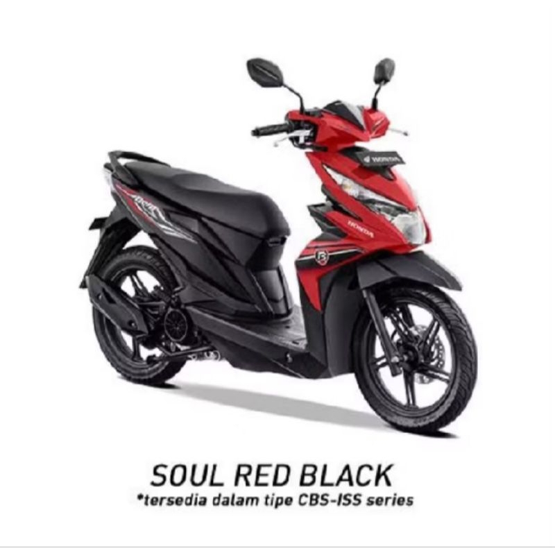 stiker striping lis bodi motor beat esp iss hitam merah 2019