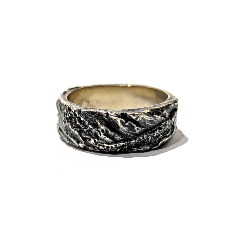 Cincin Meteorite Stone Ring Hanmade (whitebrass)