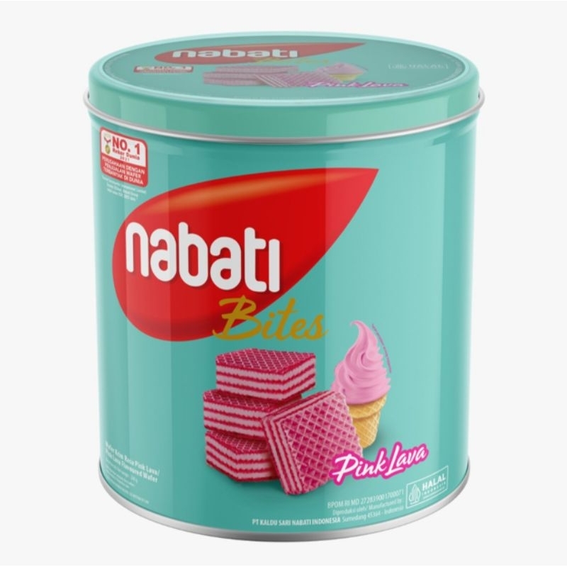 

Nabati Bites Wafer Pink Lava Kaleng 287 g