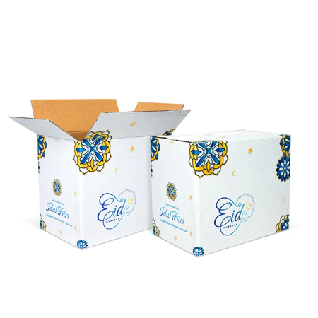 

Box Parcel Lebaran Salam EID Putih 40x25X32 Edisi Hari Raya Idul Fitri Kardus Hampers Parcel Sembako Lebaran Gift