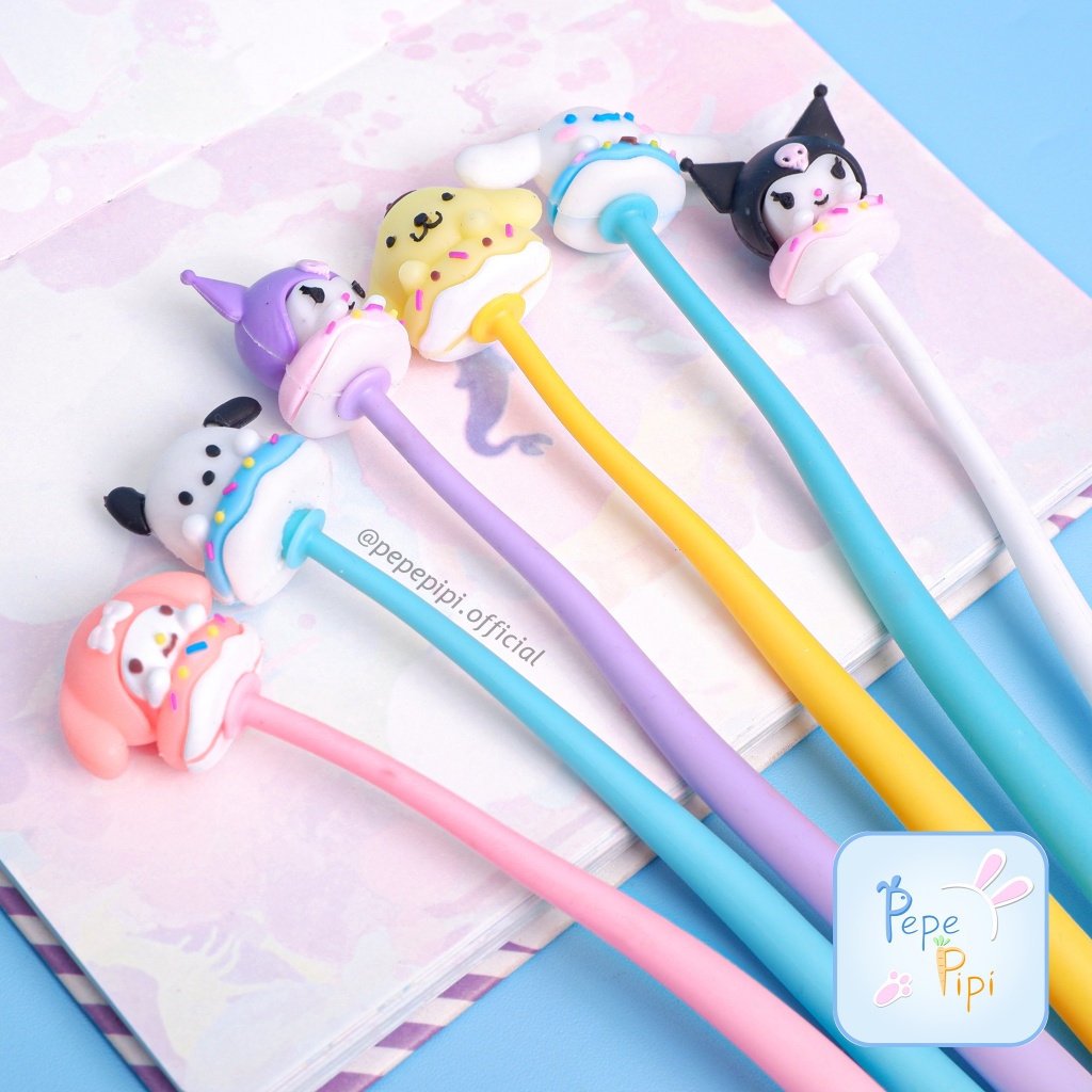 

Pena Gel Goyang Sanrio Donat PGK-1240 Pulpen Lentur Karakter Kuromi My Melody Cinnamorol Elastis