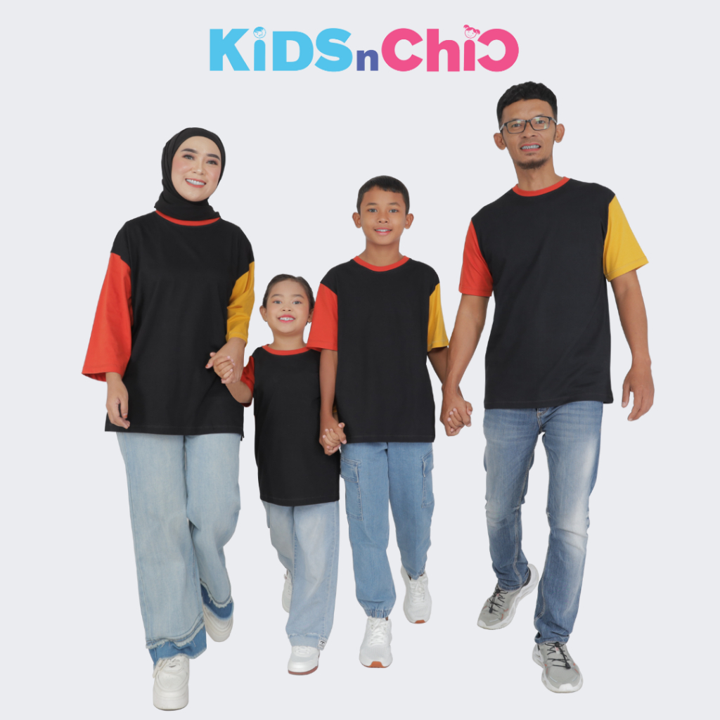 Kaos Couple Keluarga Family Oversize Lengan Pendek Anak Dewasa Sarimbit Ibu Ayah Anak