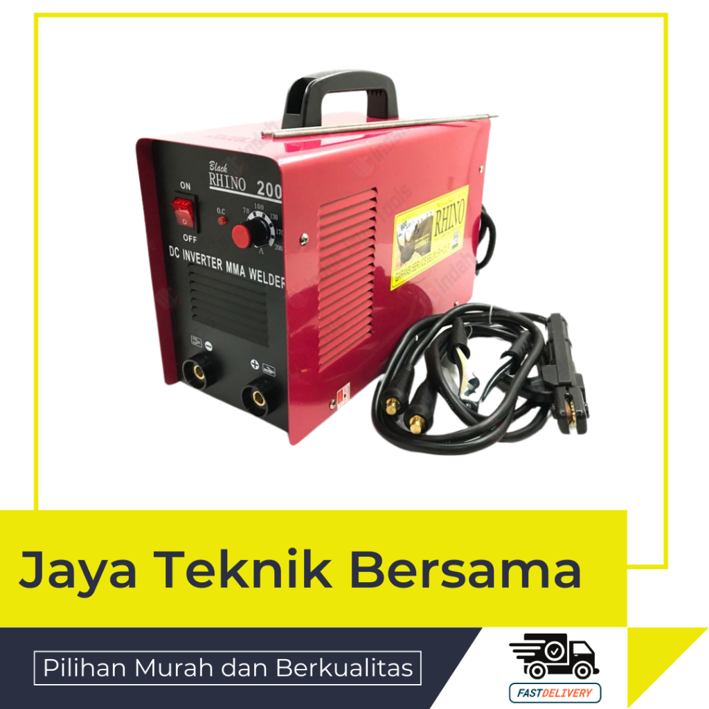 MESIN LAS LISTRIK RHINO MMA 200A 900 WATT /TRAVO LAS/INVERTER BERGARANSI RESMI