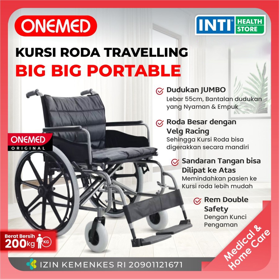 ONEMED | Kursi Roda Big Big | Onemed Kursi Roda Ukuran Besar