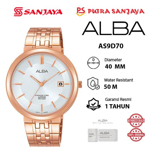 Jam Tangan ALBA AS9D83 AS9D83X1 / AS9D70 AS9D70X1Original Garansi Resmi 1  tahun Stainless Steel