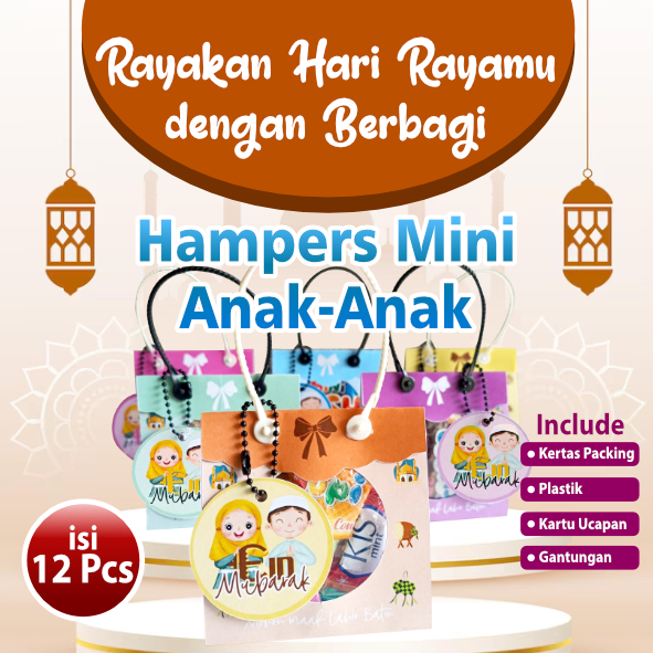 

Paket 12pcs Tas Tenteng Snack Hampers Lebaran Anak-anak Ulang Tahun