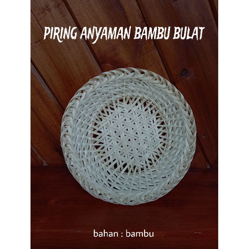 piring anyaman bambu bulat piring prasmanan