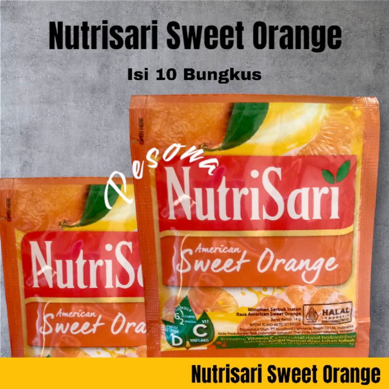 

Nutrisi Sweet Orange 1 renceng 10 bungkus Nutrisari jeruk Oren Nutrisari jeruk Nutrisari buah Nutrisari Oren Nutrisari