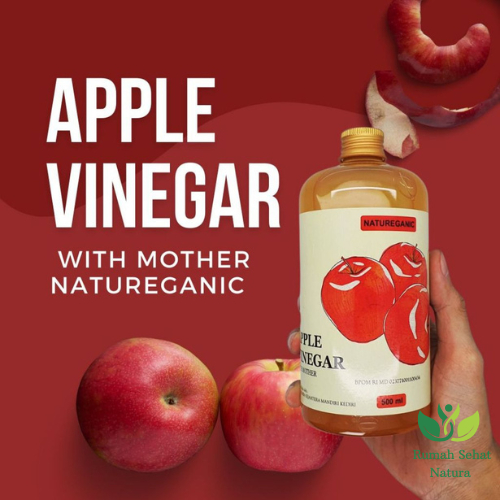 

CUKA APEL NATUREGANIC 500 ML | APPLE VINEGAR WITH MOTHER | CUKA APEL ORGANIC 500 ML ORIGINAL 100%