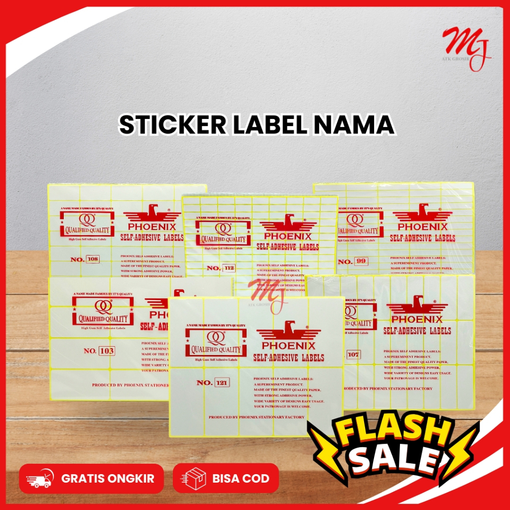 

(7 Lembar) Stlker Label Harga / Sticker Label Nama phoenix