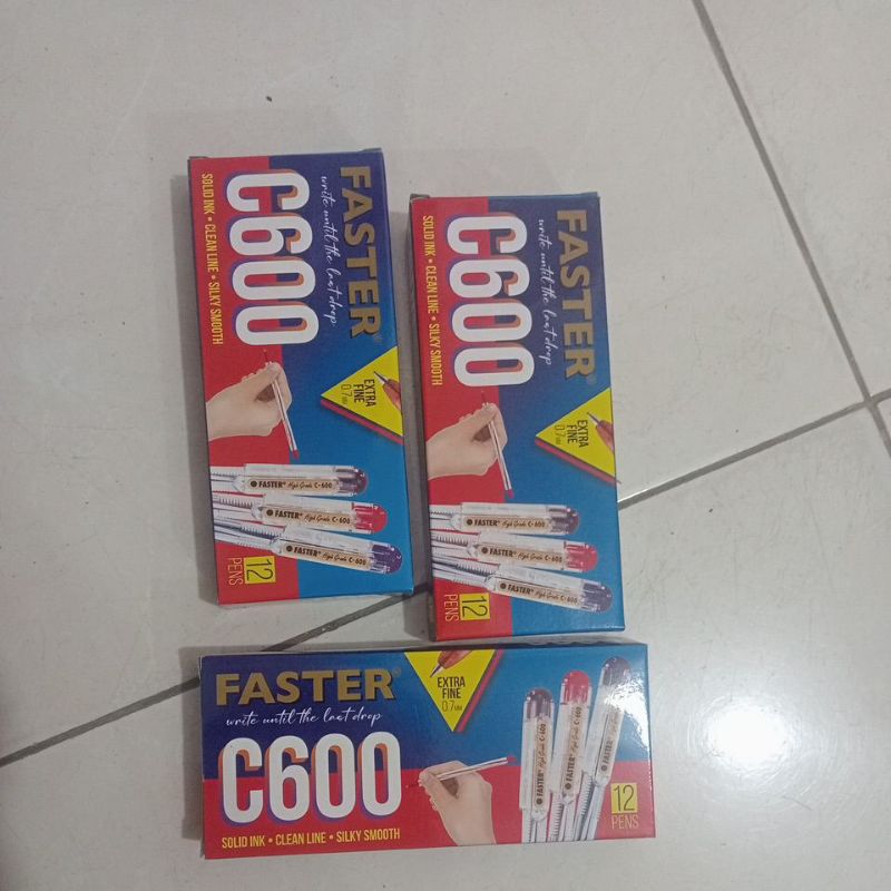 

Pena Faster C600 warna hitam/Biru