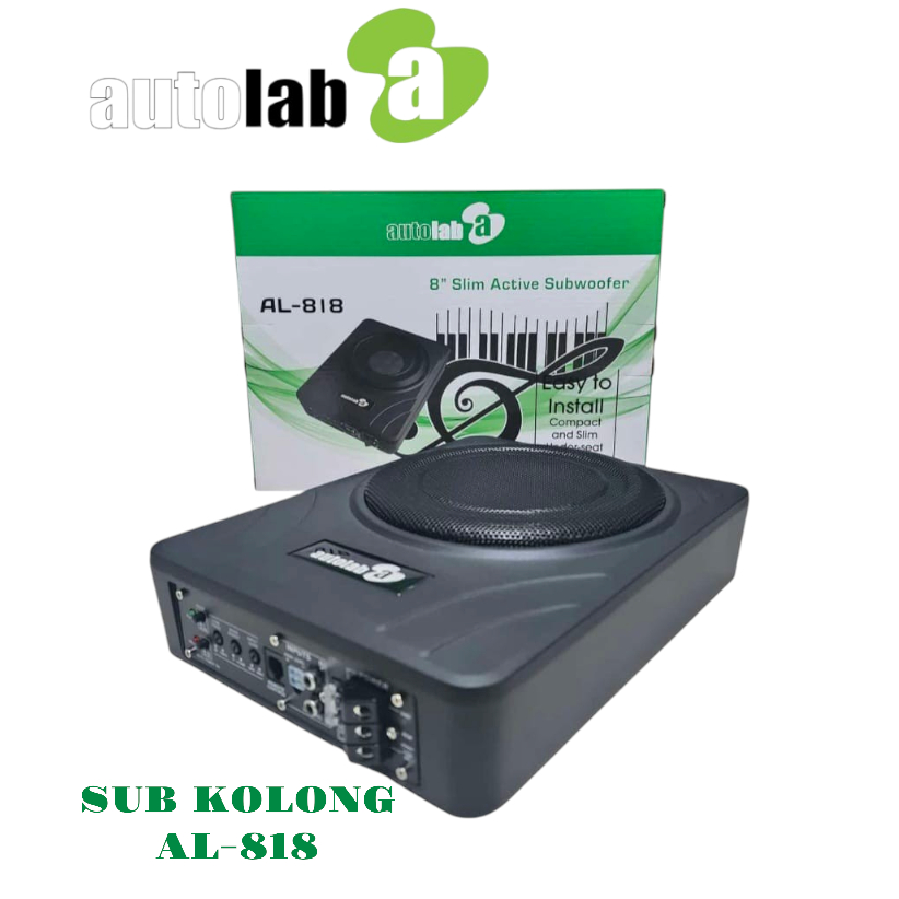 Subwoofer kolong AUTOLAB AL-818 Subwoofer Aktif Kolong underseat slim Mobil Speaker Mobil