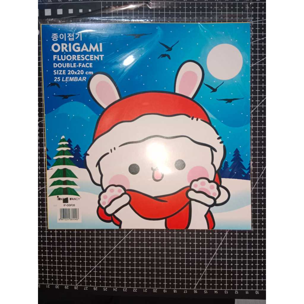 

[PCS] KERTAS LIPAT / KERTAS ORIGAMI FLUORESCENT DOUBLE FACE DUA MUKA 12X12 - 20X20 BOLAK BALIK