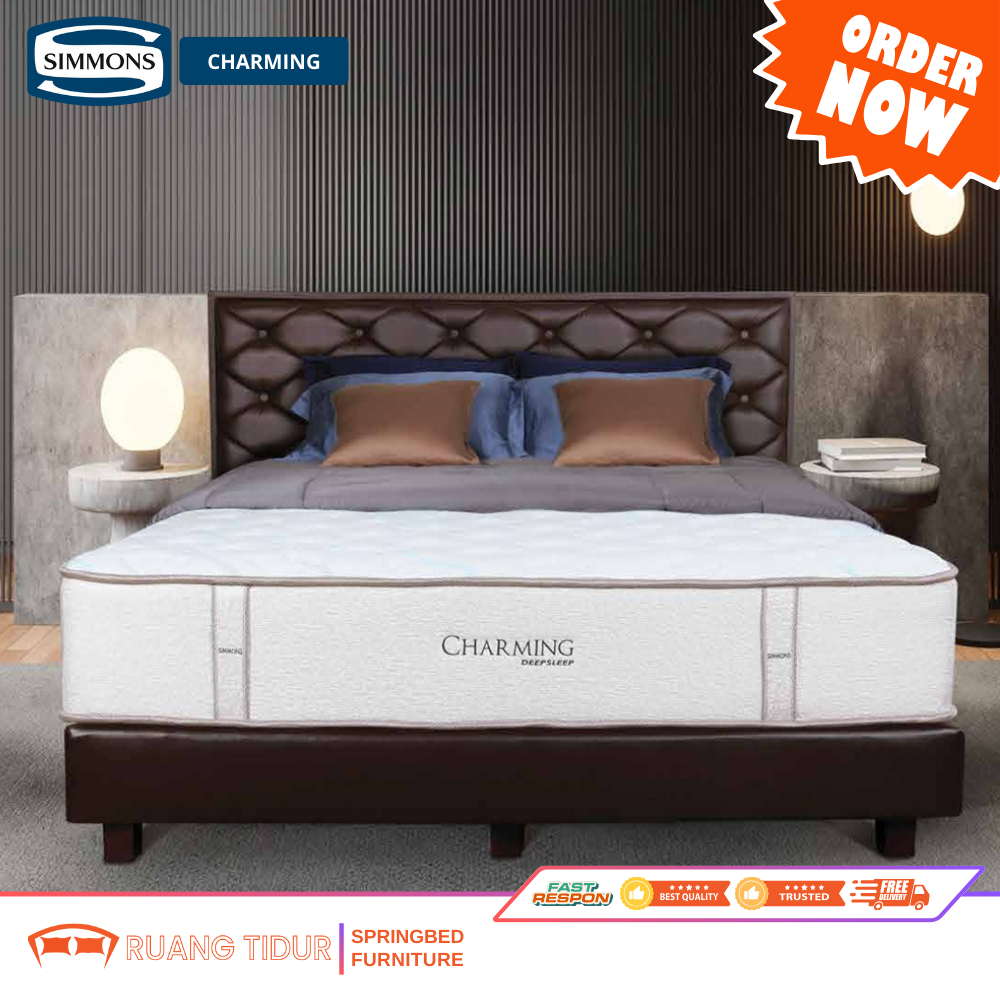 KASUR SPRINGBED SIMMONS CHARMING FULL SET