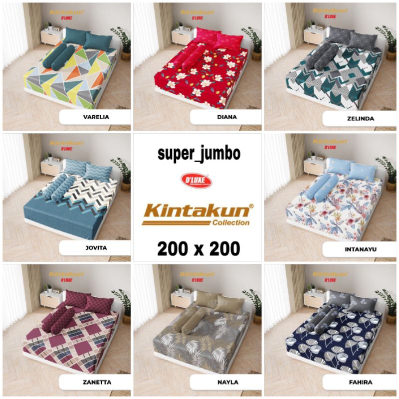 Sprei kintakun 200x200 kintakun dluxe new motif terbaru & telaris
