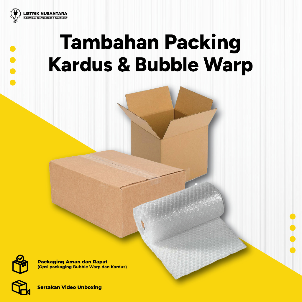 

Packing tambahan Kardus dan Bubble Wrap