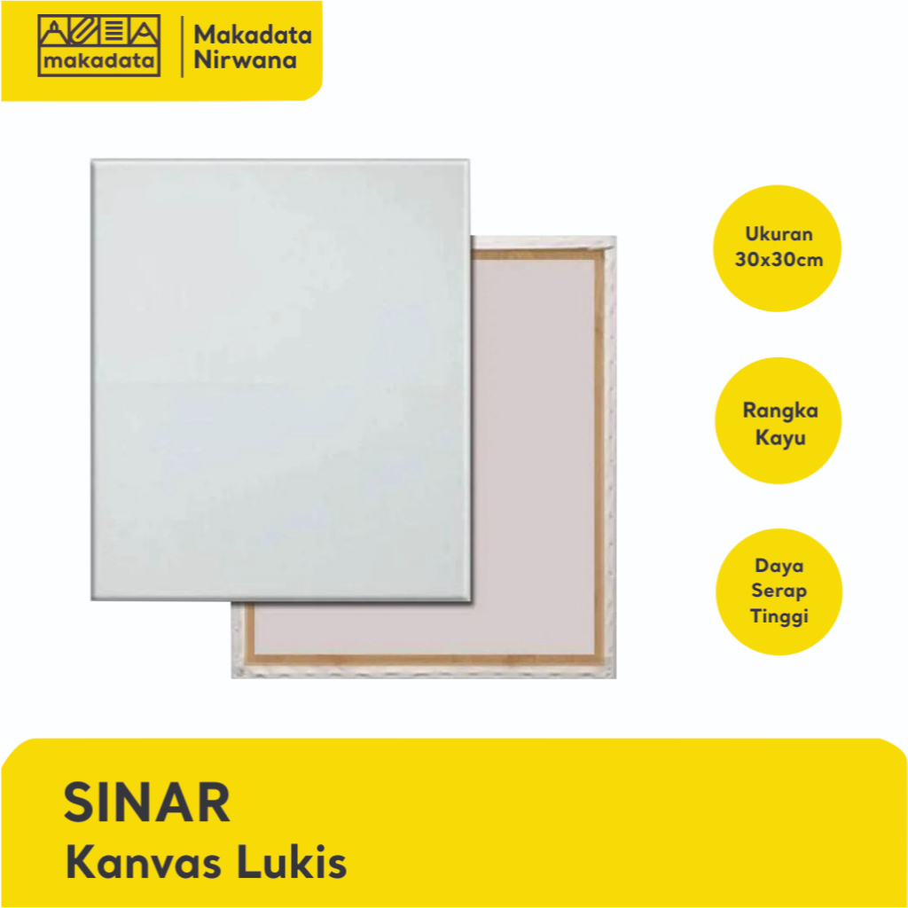 

SINAR KANVAS LUKIS PUTIH POLOS UKURAN 30 X 30 CM (1 PCS)