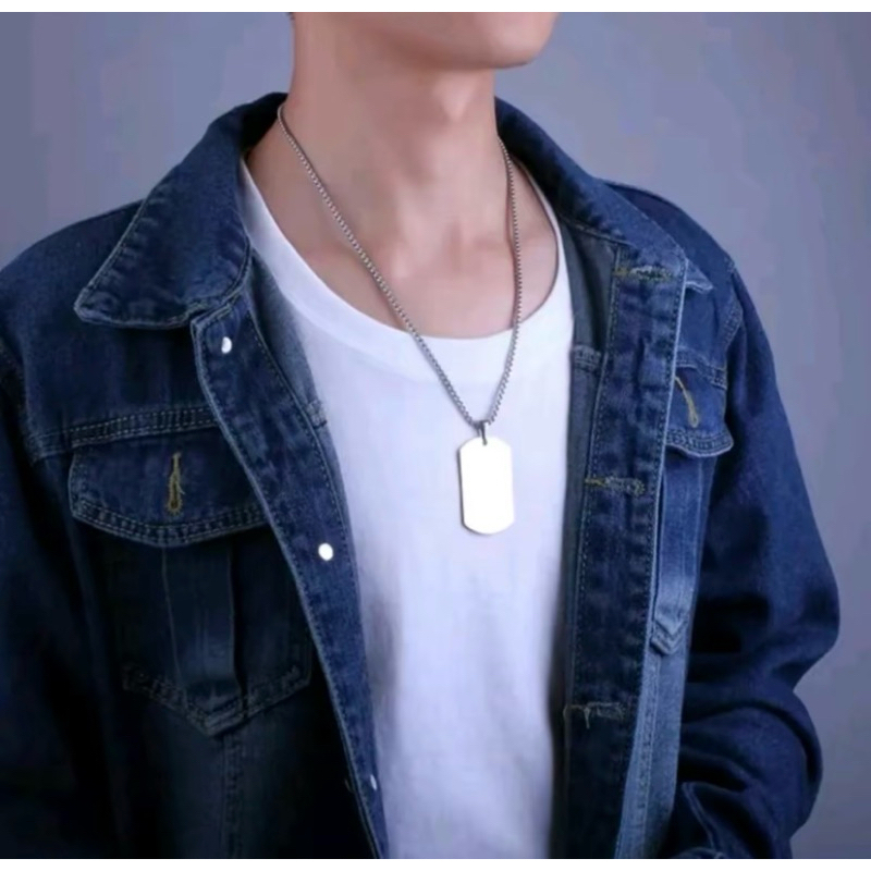 KALUNG PRIA LIONTIN ARMY KALUNG RANTAI ROLO ANTI KARAT TERMURAH