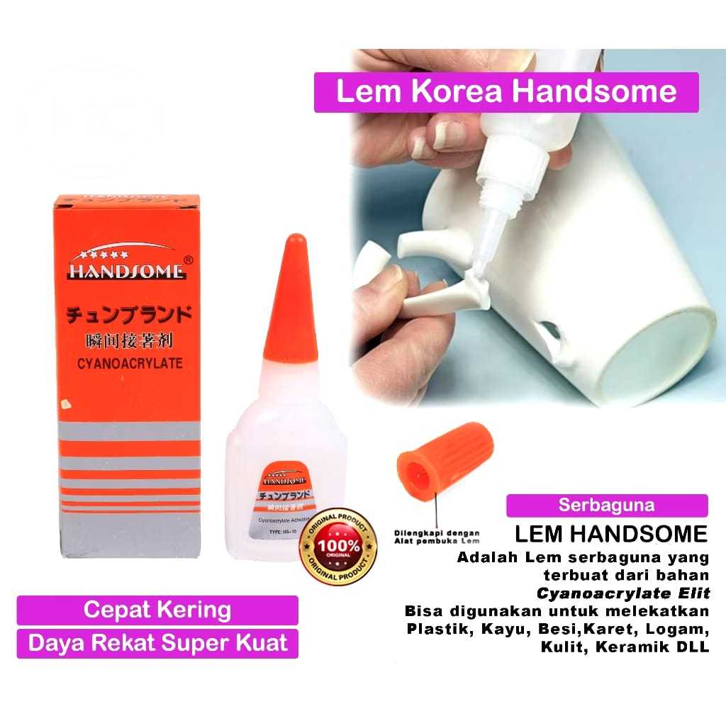 Lem Korea G Original Lem Besi Cair Tetes Serbaguna Pipa Stainless Kuningan Plastik Kain Kulit Sandal