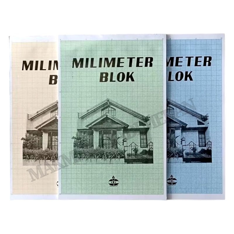 

(1Pcs) Buku Milimeter Blok F4 Milimeter Book Gambar Warna Isi 50 Lembar