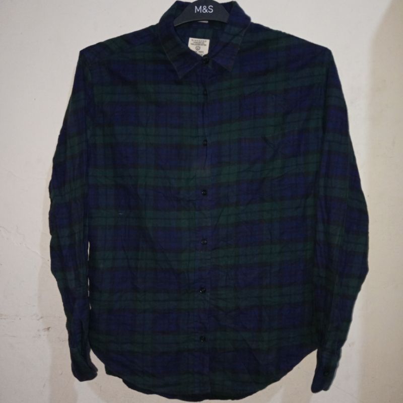 Kemeja flanel kasual thripting original brand GIORDANO