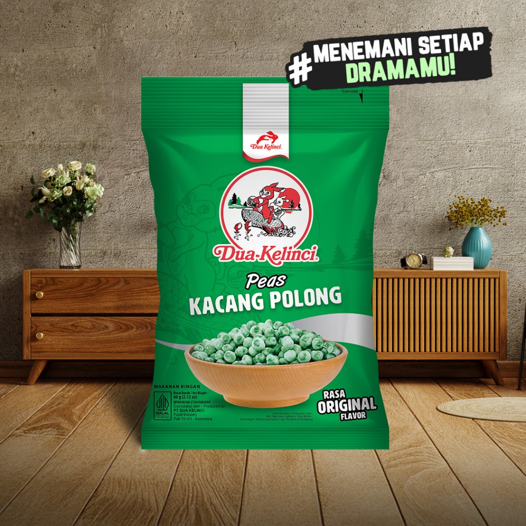 

DUA KELINCI Kacang Polong - Original 60 gram - KAYA SERAT