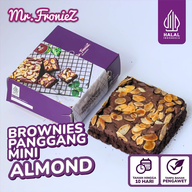 

Brownies Panggang Almond | Brownies Panggang 10x10 | Brownies Oven | Brownies Bakar | Brownies Fudgy