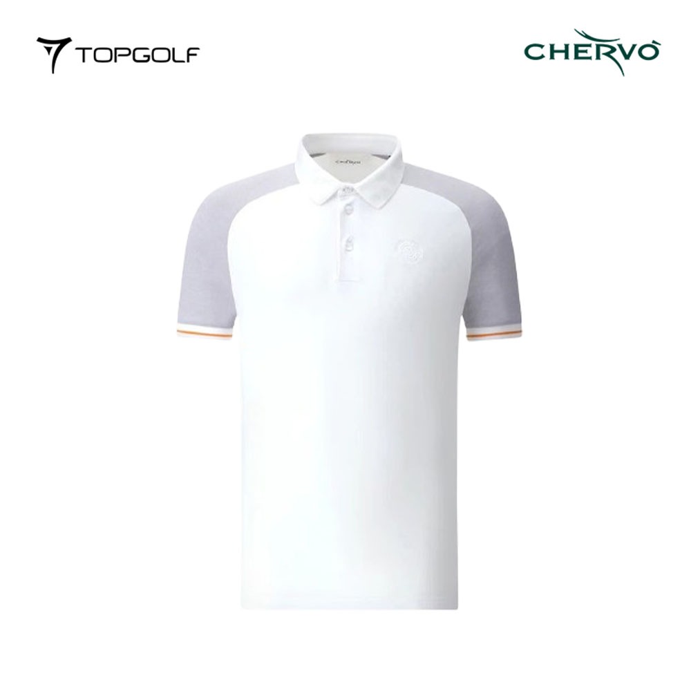 CHERVO Kaos Polo Arachide Grey White