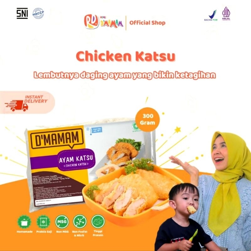 

D'MAMAM Chicken Katsu 300g Premium Frozen Anak MPASI Homemade BPOM HALAL High Protein