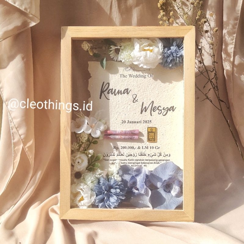 Mahar Pernikahan Akrilik | Frame Mahar | Frame Kayu | Frame Akrilik | Bingkai | Mahar kayu 20x30