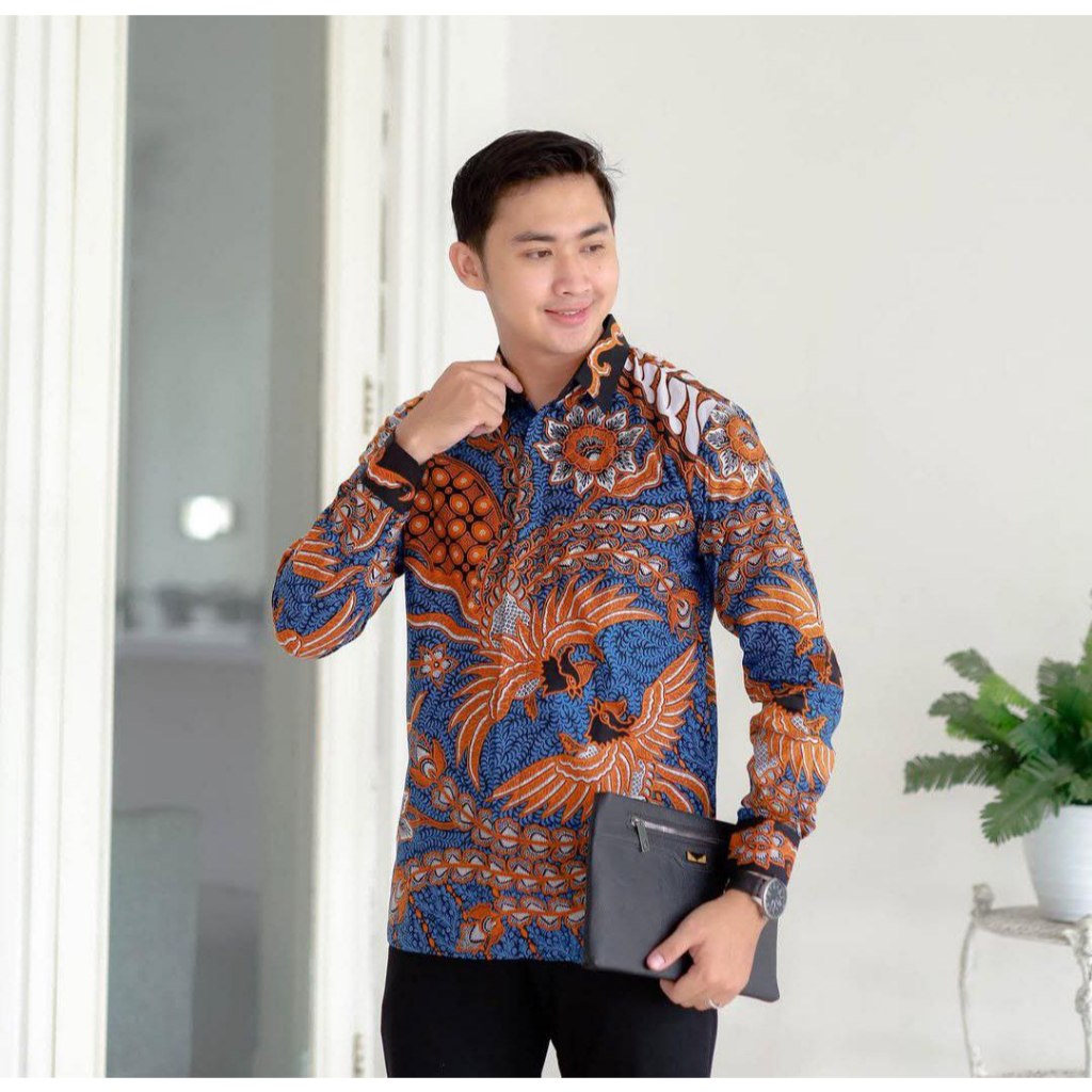 Benang Raja Kemeja Kombinasi Tulis Primis Lapis Furing Ketumbar Akar