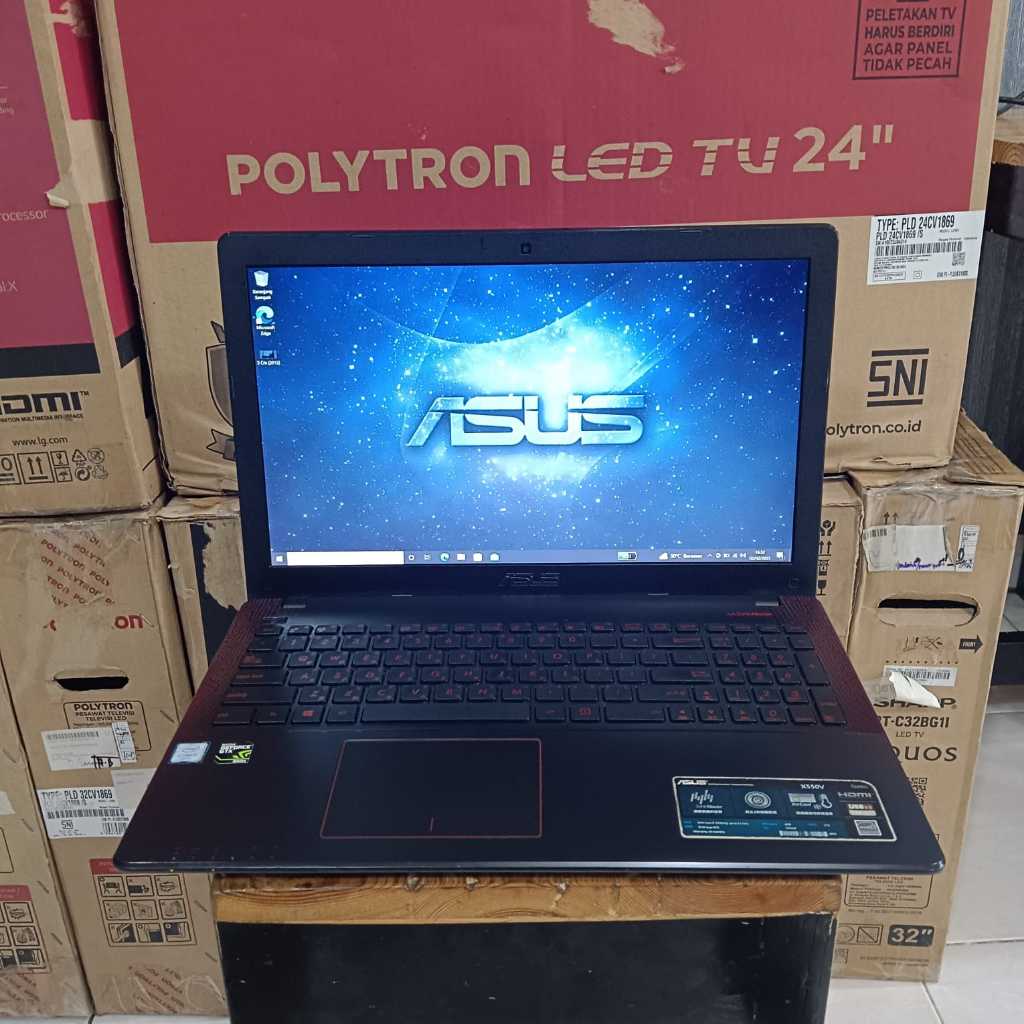 Laptop Asus Gaming Baby ROG X550VXK, Gaming Editing Ok, Lengkap, Black