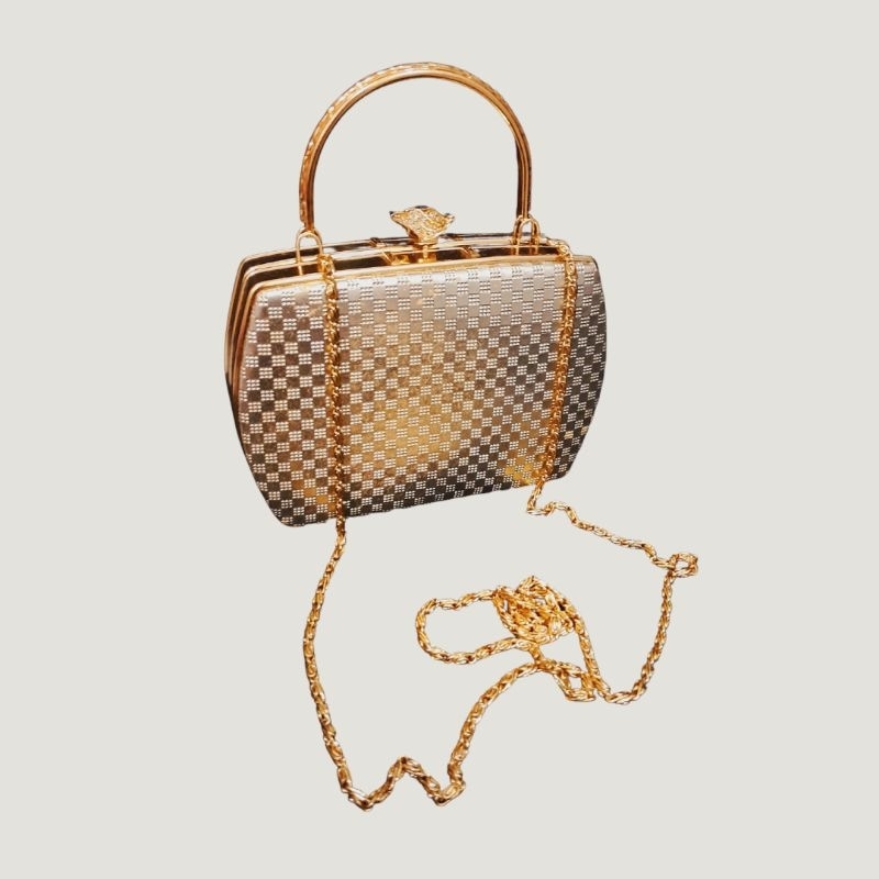 Preloved Nitcy Tas Kondangan Acara Formal Warna Gold