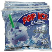 

POP ICE DRINK POWDER ES BLENDER TALAS/TARO RENCENG 25GRAM ISI 10