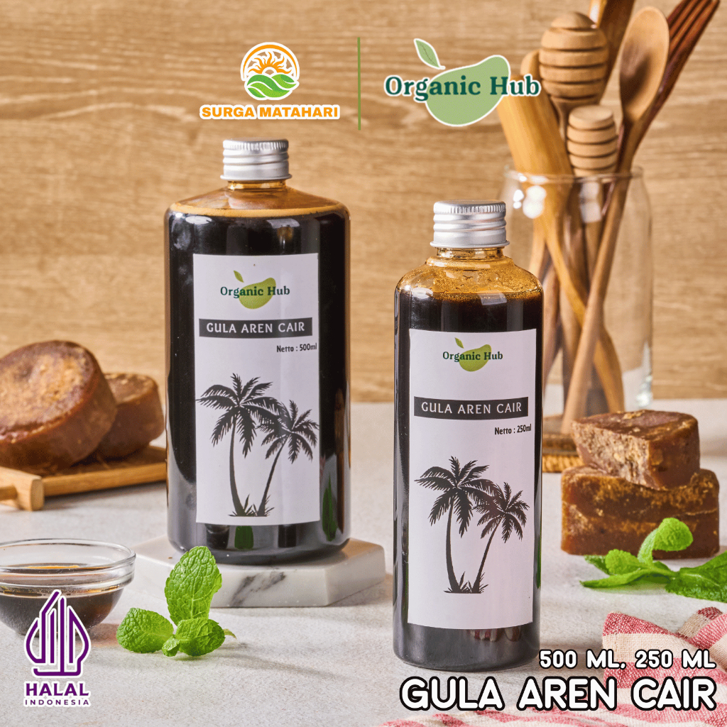 

Organic Hub Gula Aren Cair Murni Premium Asli 100% Syrup Liquid Palm Sugar Pure 500 ml 250 ml