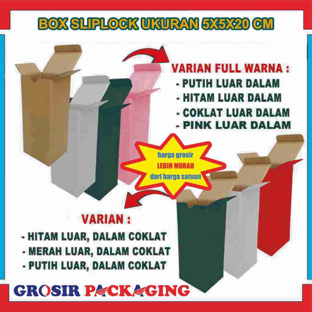 

(Paket 500 PCS) Box 5x5x20 Cm / Box Polos / Karton Packing / Box Parfum / Box Tumble