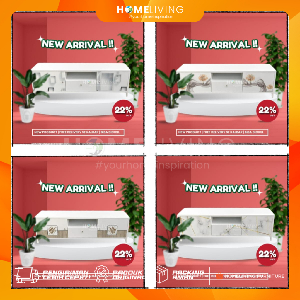 HOMELIVING-RAK TV BESI - BUFFET TV BESI - LEMARI TV BESI - LEMARI BESI SERBAGUNA - BUFFET BESI SERBA