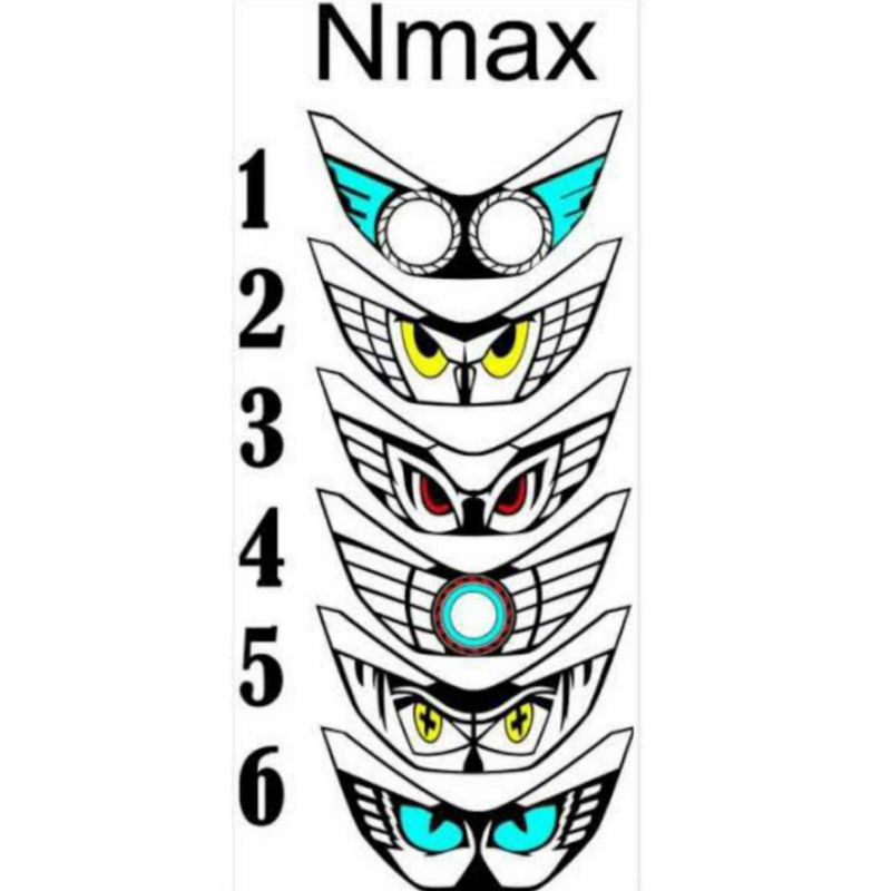 Sticker lampu , stiker variasi lampu n - max old dan n - max new