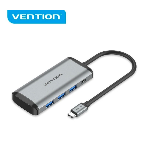 USB HUB 3 PORT USB TYPE-C WITH CARD READER & PD CHARGING VENTION - TGRHB