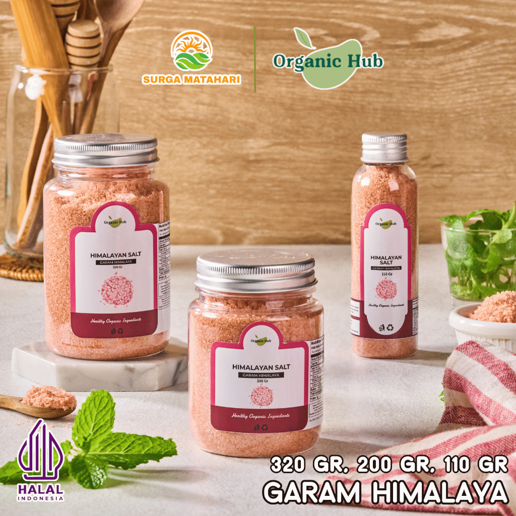 

Organic Hub Garam Himalaya Premium Organic Original 100% Natural Himsalt Organik Himalayan Pink Salt Pure Murni Sea Salt Rock Salt