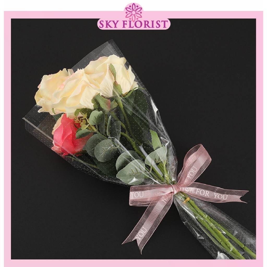 

Single Flower Wrapping Cellophane Kertas Bunga Single Waterproof Transparant SF26