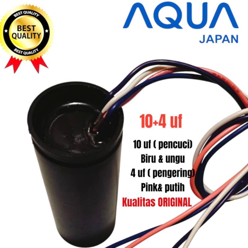 kapasitor mesin cuci aqua /sanyo  2 tabung
