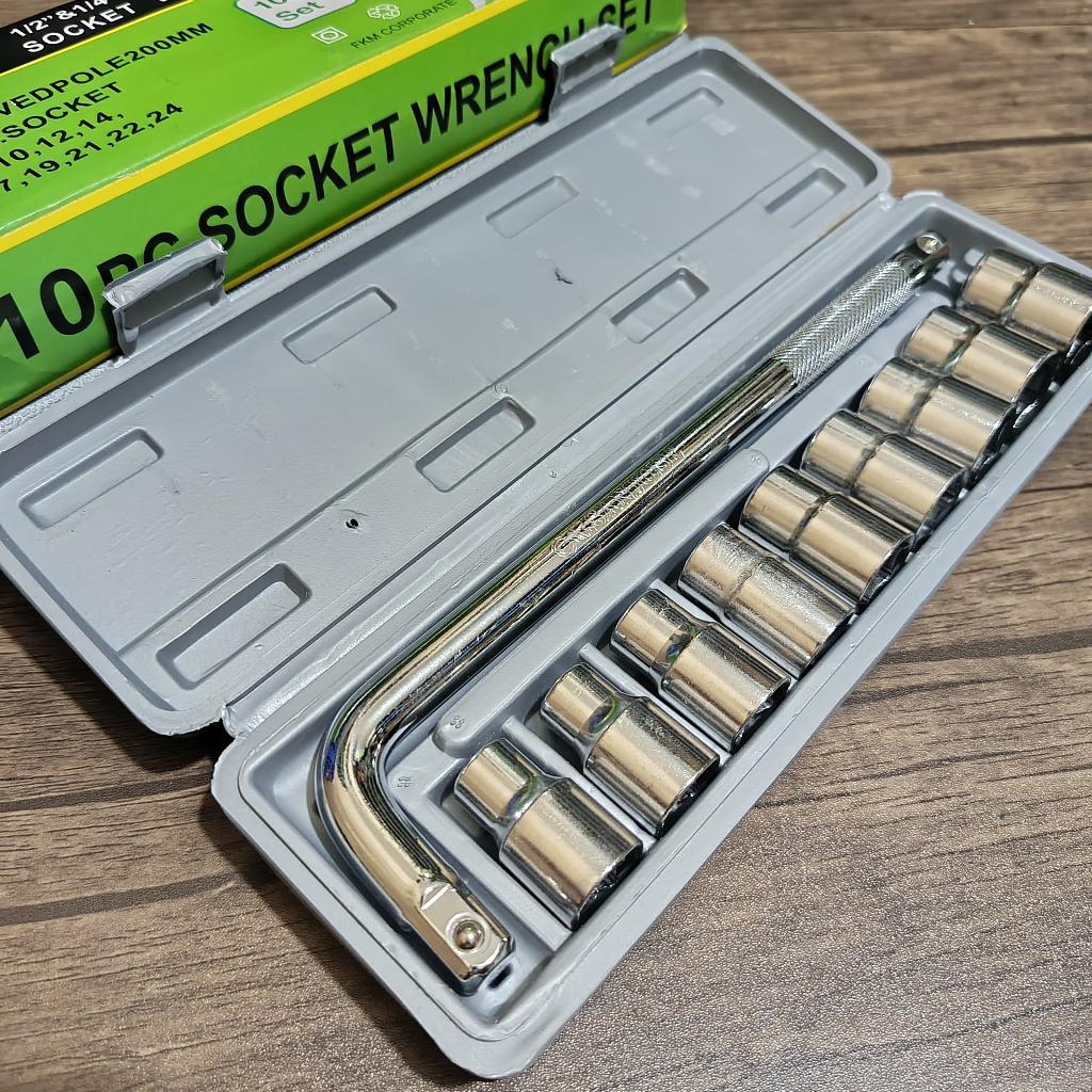 Kunci Shock Set Lengkap 10 Pcs VICTORY 8 - 24 mm /kunci shock komplit tekiro 1 set lengkap 22 dan 24