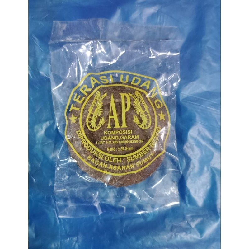 

terasi udang merek AP bulat kecil belacan asli