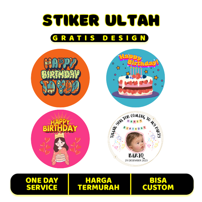 

STIKER ULANG TAHUN / STIKER COSTUM / STIKER LABEL / STIKER / STICKER / STIKER HAPPY BRITHDAY / STIKER LUCU / STICKER ULANG TAHUN / STIKER YANG PALING DICARI